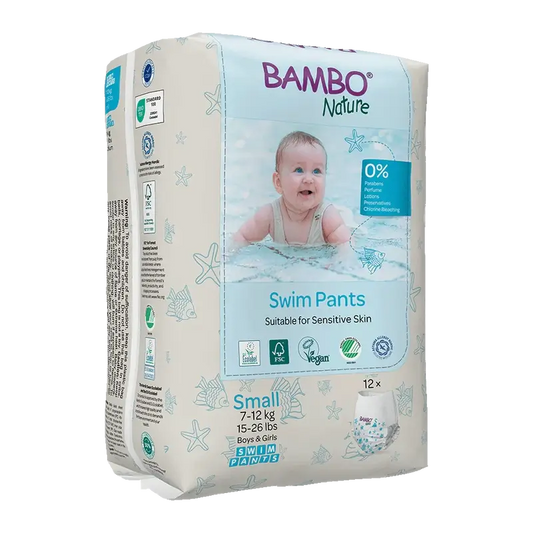 Bambo Nature Nappies For Bathing S (7-12Kg), 12 units