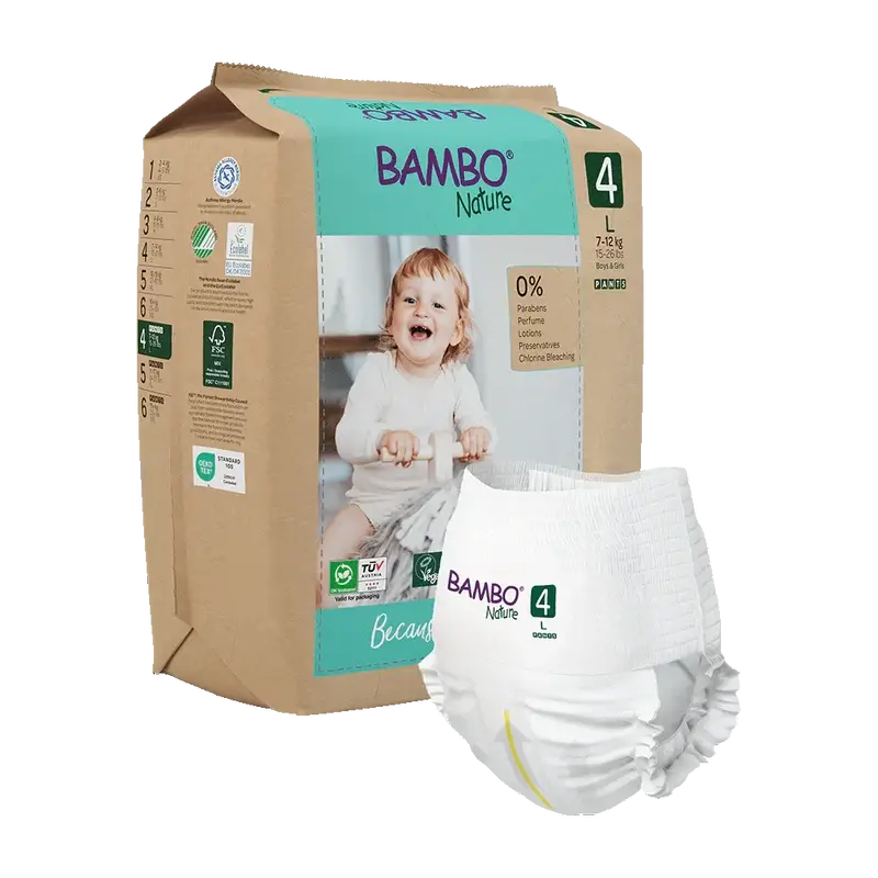 Bambo Nature Pants Nappies Size 4 (7-14Kg), 20 pieces