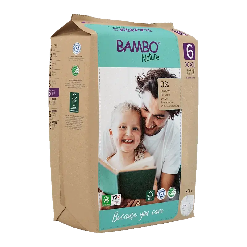 Bambo Nature Nappies Size 6 (+16kg), 20 pcs.