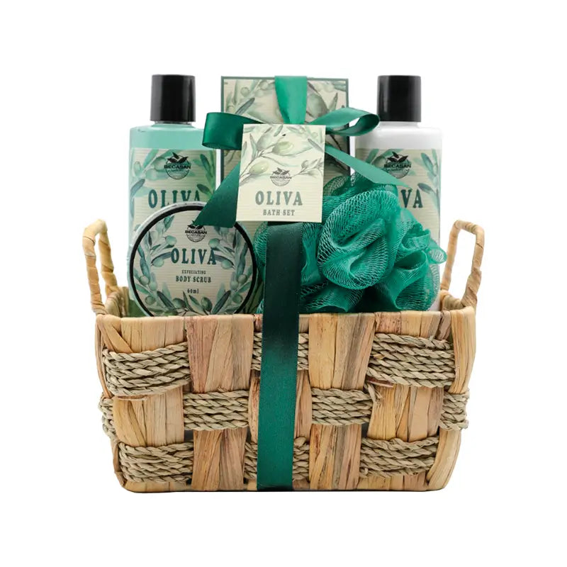 Becasan Basket With Handles Olive