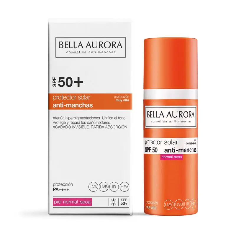 Bella Aurora Anti-Blemish Sunscreen Spf50+. Normal-Dry Skin, 50 ml