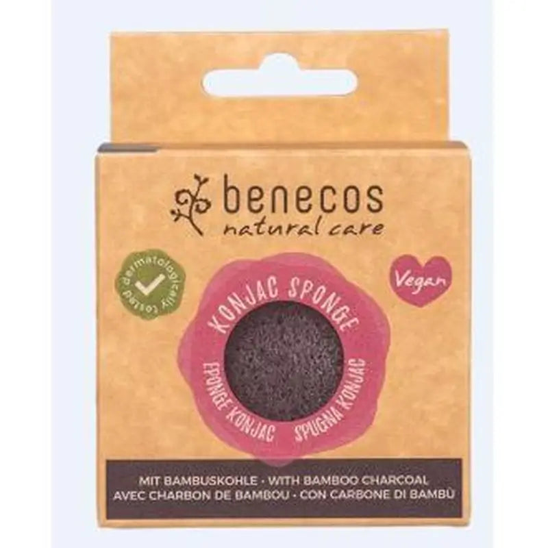 Benecos Esponja Konjac Bambu Negro Purificante-Piel Grasa