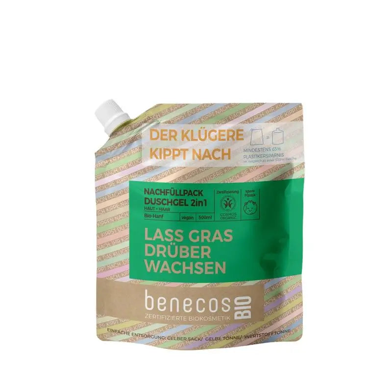 Benecos Gel De Baño 2En 1 Cañamo Recarga 500Ml  Bio Vegano