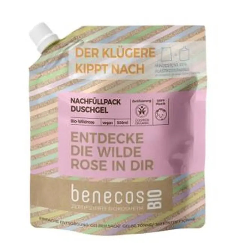 Benecos Gel De Baño Rosa M.Recarga 500Ml. Bio Vegano