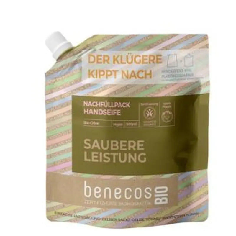 Benecos Jabon De Manos Oliva Recarga 500Ml. Bio Vegano