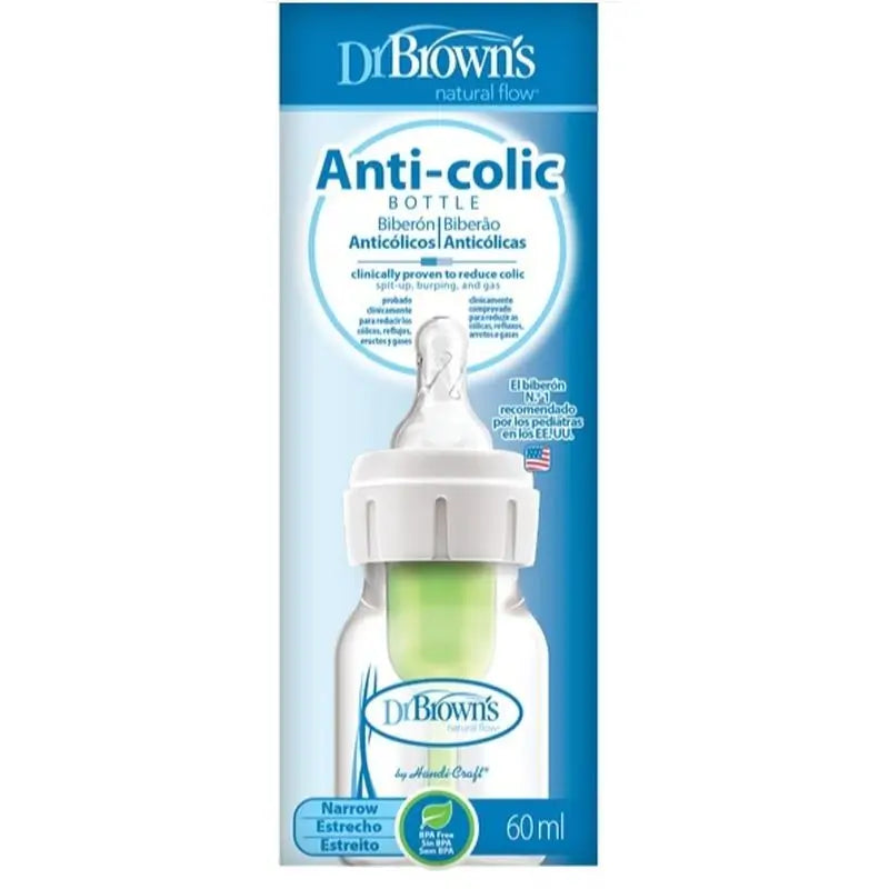 Dr.Brown's Anti-Colic Bottle Options+ Narrow Mouth, 60 ml