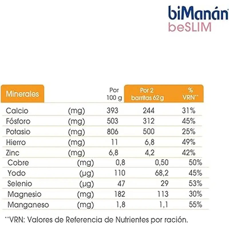 Bimanán Be Slim Peanut Crunch Bar, 6 units