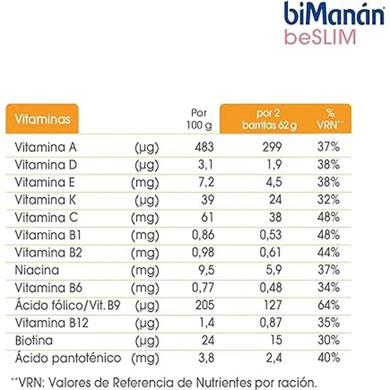 Bimanán Be Slim Peanut Crunch Bar, 6 units