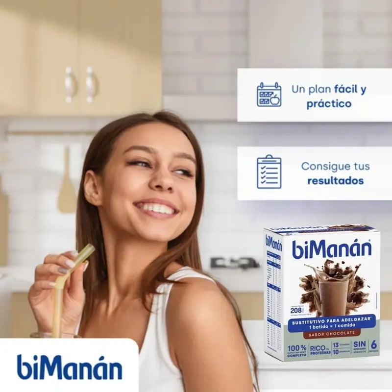 biManán Beslim Chocolate Flavour Shake 6 sachets