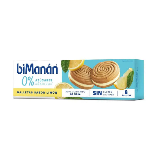 Bimanán No Sugar Added Lemon Biscuit, 8 units