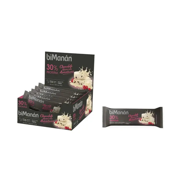 Bimanán Protein Bars Chocolate-White Blueberry, 20 units