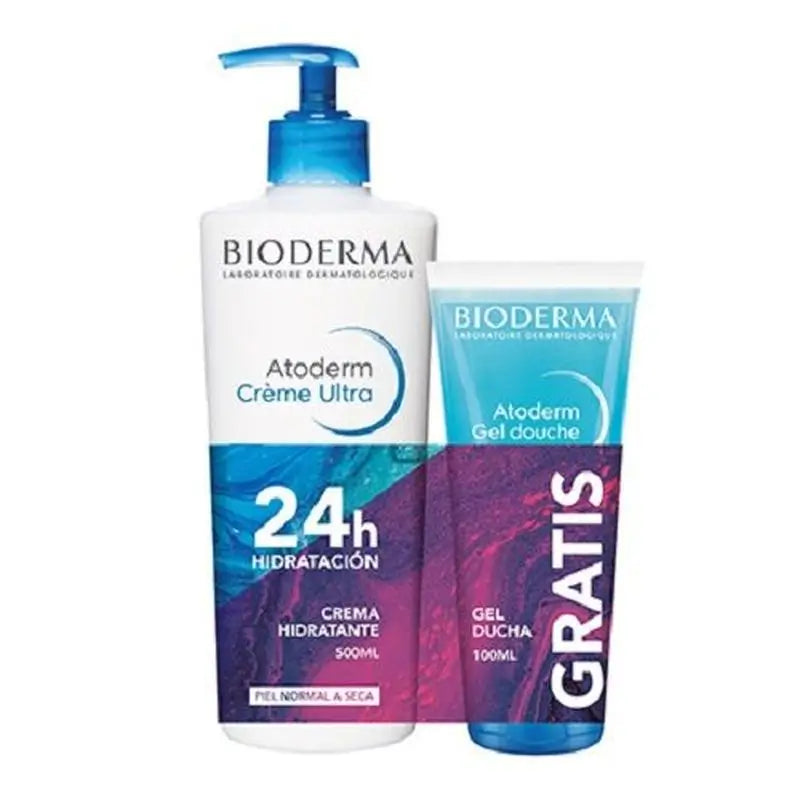 Bioderma Atoderm Atoderm Créme Ultra 24H Moisturising + Atoderm Gel Douche 100 Ml Free, 500 ml