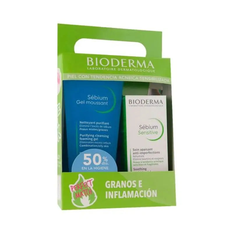 Bioderma Sébium Sensitive Pack, 30 Ml + Cleansing Gel, 200 Ml