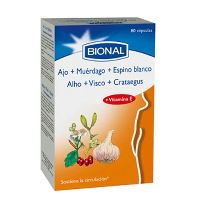 Bional Ajo+Muerdago+Espino Blanco Biover , 80 cápsulas