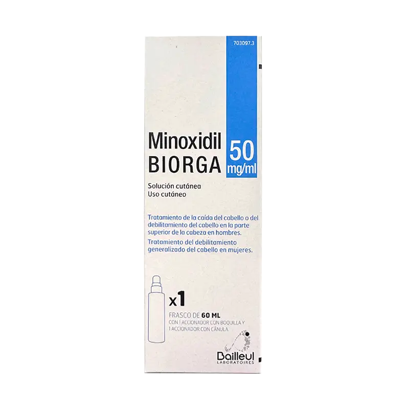 Biorga 50 Mg/ ml Minoxidil Cutaneous Solution 1 Bottle x 60 ml