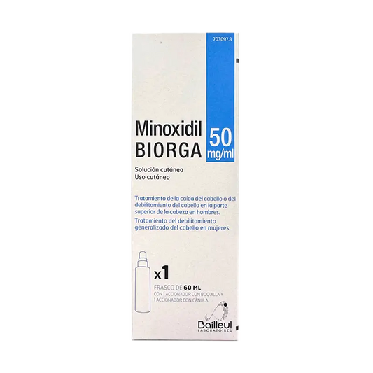 Biorga 50 Mg/ ml Minoxidil Cutaneous Solution 1 Bottle x 60 ml