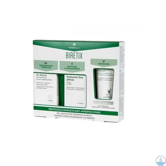 Biretix Pack Triactive Gel + Hydramat Spf30 + Free Minitalla Cleanser Gift Set