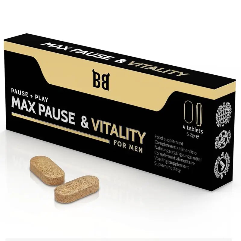 Blackbull By Spartan Max Pause & Vitality Retardante Para Hombre 4 Cápsulas