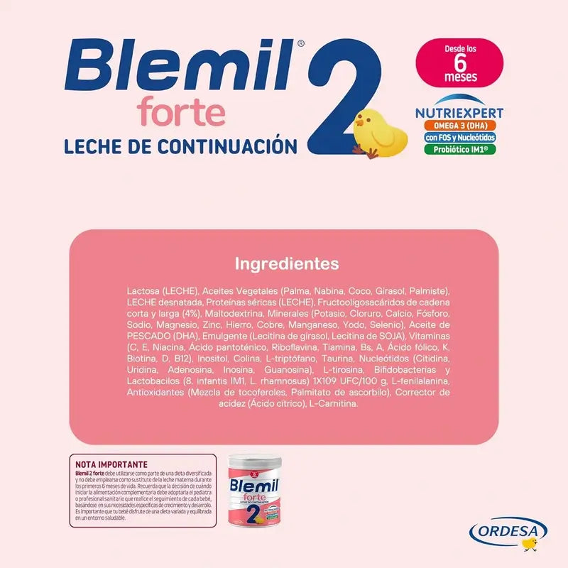 Blemil 2 Forte 800 2nd Unit 50% Discount, 1600 grams