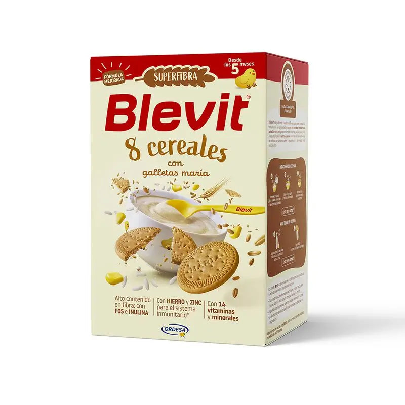 Blevit Alimentación Infantil Superfibra 8 Cer. Y Galleta, 500 grs