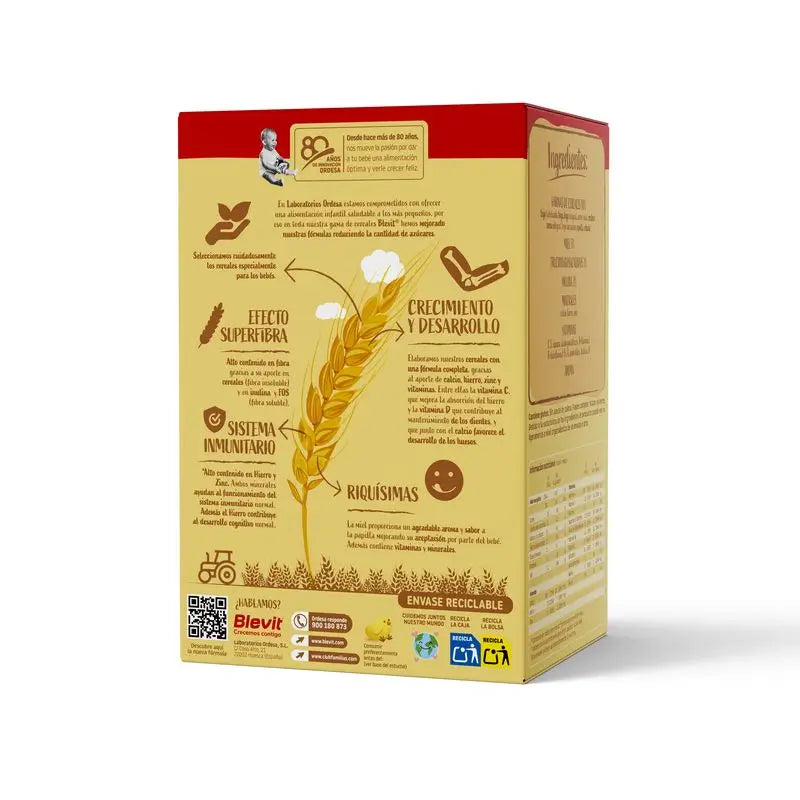 Blevit Baby Food Superfibre 8 Cereals & Honey, 500 grs.