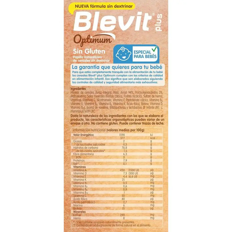 Blevit Plus Optimum Gluten Free 400g