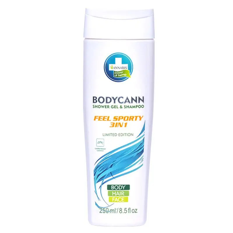 Bodycann Feel Sporty 3 En 1 · Gel & Champú De Cáñamo Natural Y Vegano , 250 ml