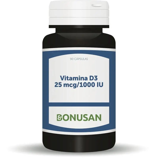 Bonusan Vitamina D3, 90 Cápsulas De 25 Mcg