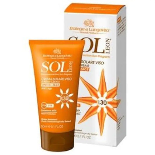 Bottega Di Lungavita Sol Leon Crema Facial Solar Spf 30 Alta Prot. 50Ml