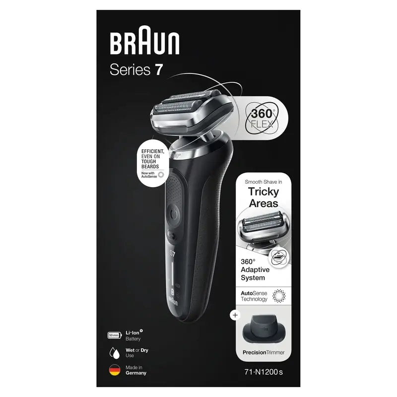 Braun Series 7 71-N1200S 360° Flex Electric Shaver With Precision Trimmer