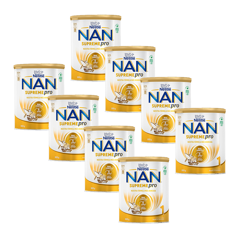 Pack 8 X Nestle Nan Supreme 1 Milk Powder 800 gr