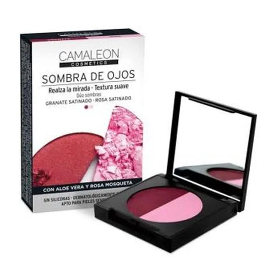 Camaleon Cosmetics Camaleon Sombra De Ojos Duo Granate-Rosa