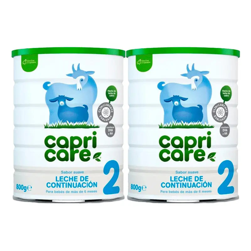 Capricare 2 Pack Leches de Continuación Nueva Fórmula, 2X800 gr