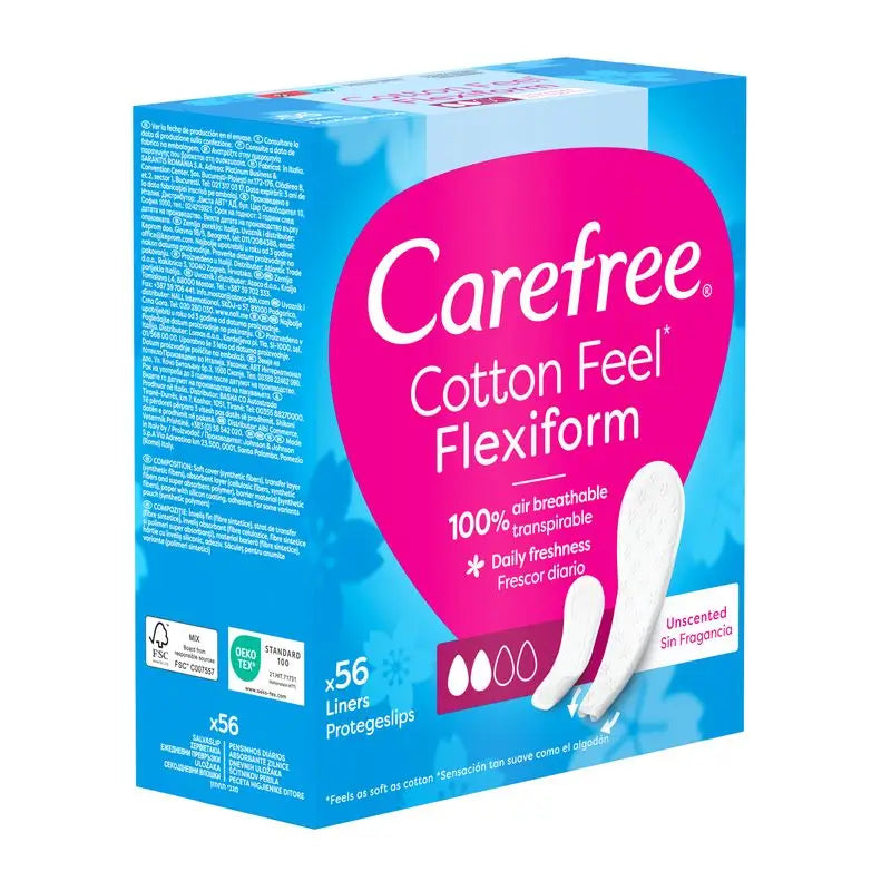 Carefree Flexiform Sin Fragancia 56Uds