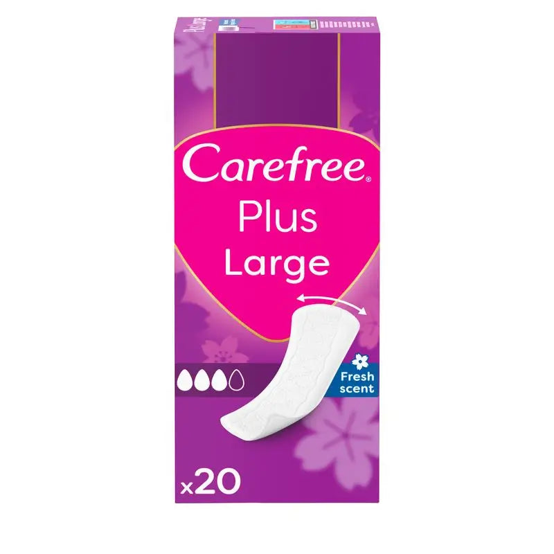 Carefree Plus Large Fragancia Fresca 20Uds