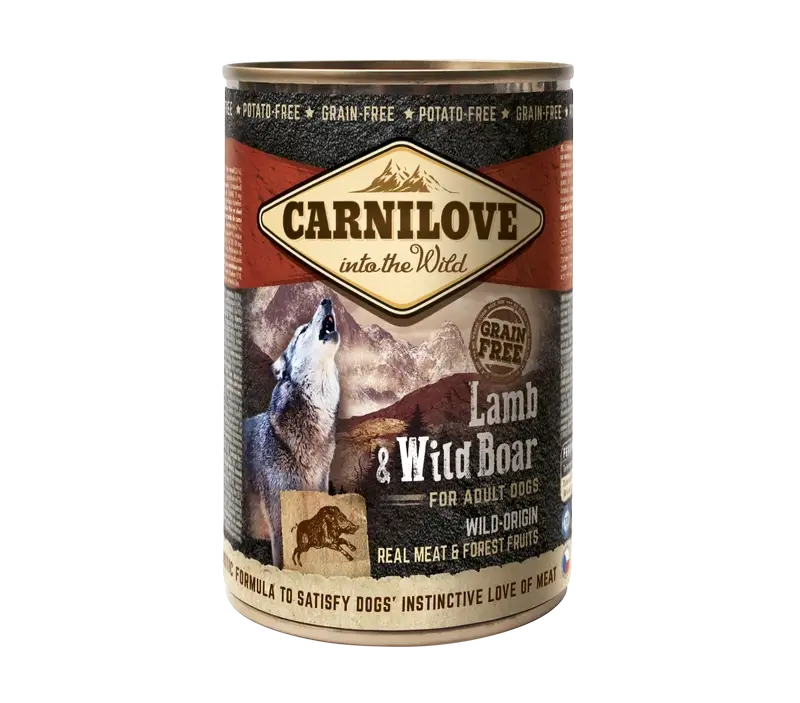 Carnilove Canine Adult Lamb Jabali Box 6X400Gr wet dog food