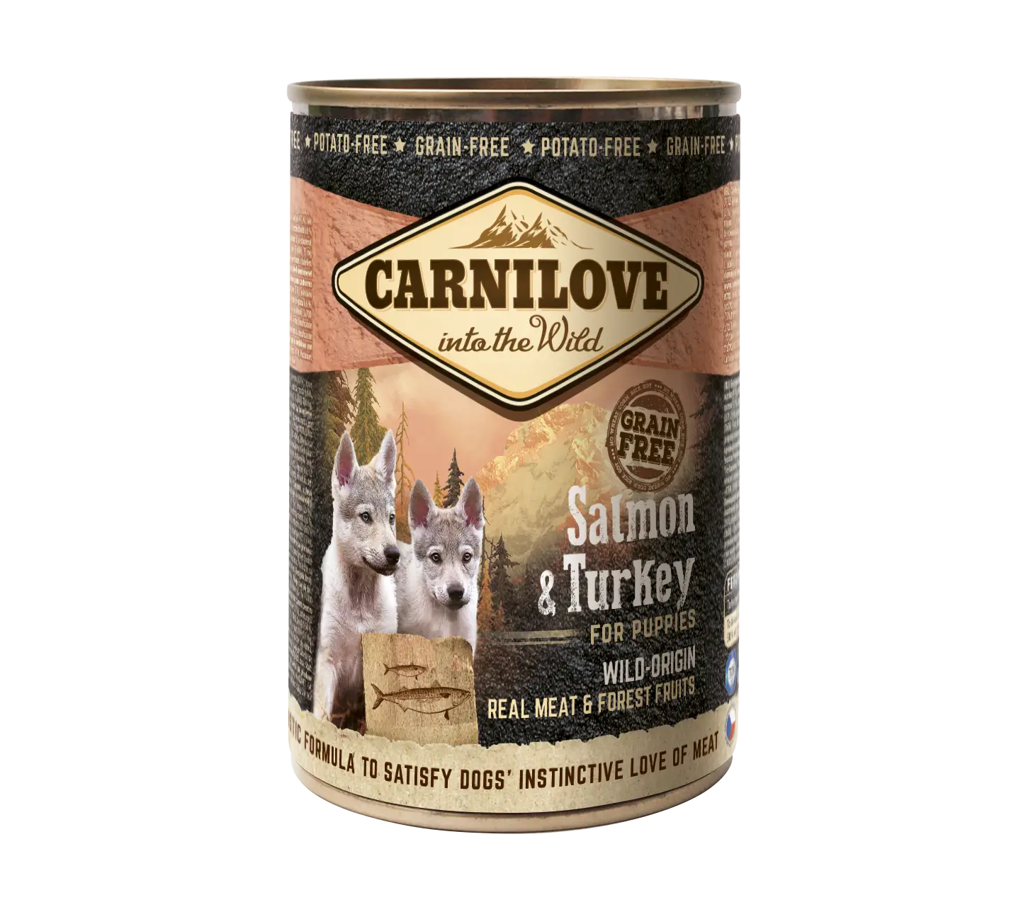 Carnilove Canine Puppy Salmon Pavo Caja 6X400Gr comida húmeda para perros