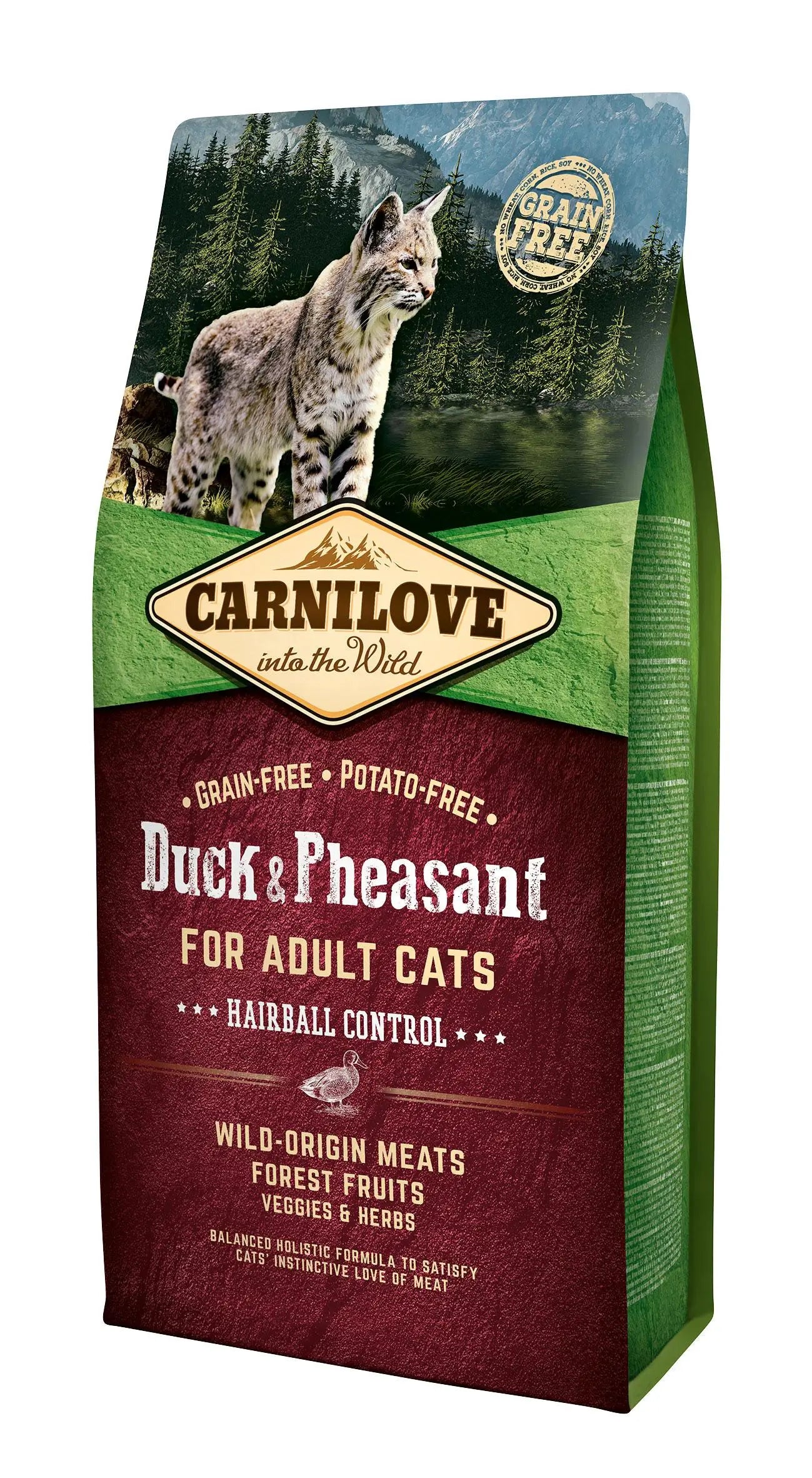 Carnilove Feline Pollo Pato Faisan Hairball Control 6Kg pienso para gatos