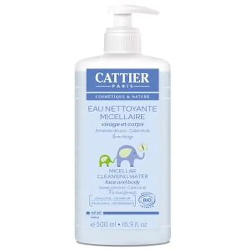 Cattier Agua Limpiadora Micelar Cara Y Cuerpo Bebe 500Ml.