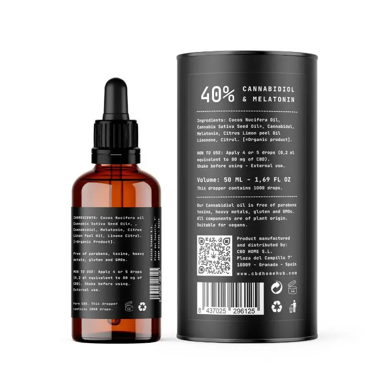 CBD Home 40% CBD Oil With Melatonin , 50 ml