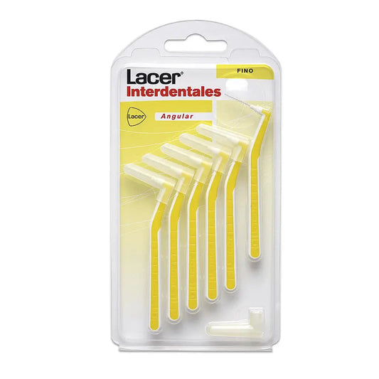 Lacer Cepillo Interdental Angular Extrafino Suave Amarillo, 6 unidades