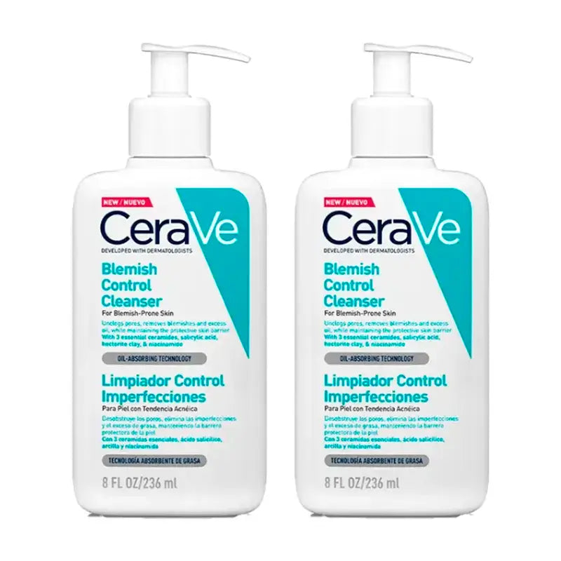 Cerave Duplo Cleanser Control Imperfections, 2X236 Ml