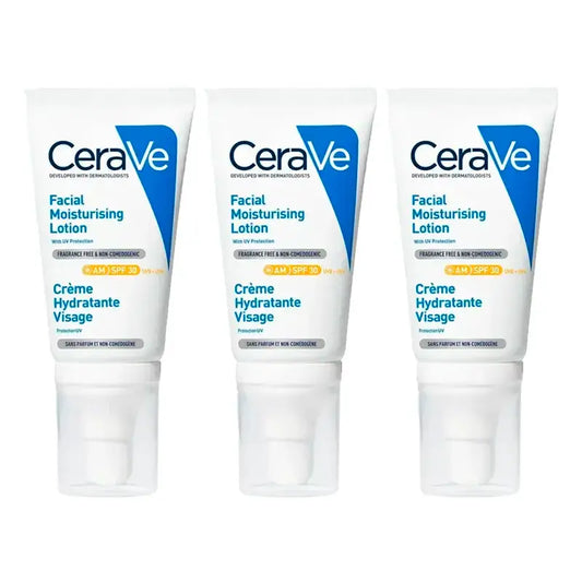 CeraVe Face Moisturising Lotion Pack SPF30, 3 x 52 ml