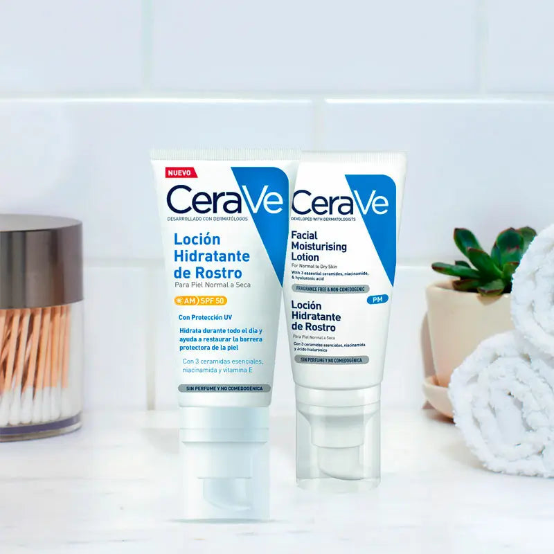 CeraVe Loción Hidratante Facial SPF 50, 52 ml