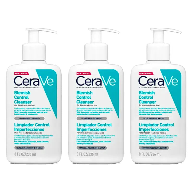 Cerave Triplo Cleanser Control Imperfections, 3X236 Ml