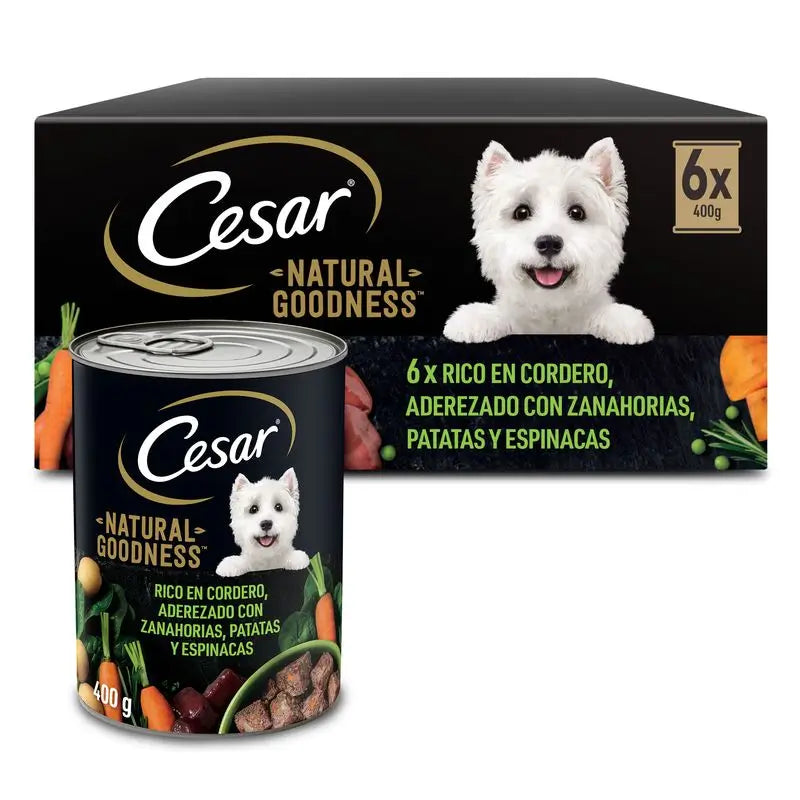 Cesar Natural Lata Cordero 6X400Gr