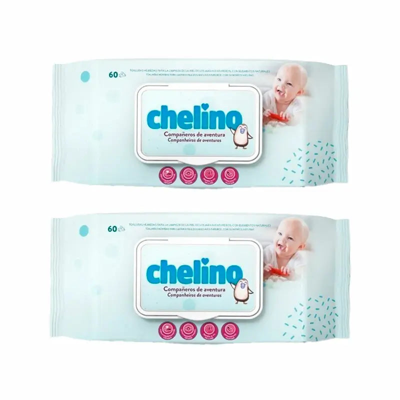 Chelino Toallitas, 2x60 unidades