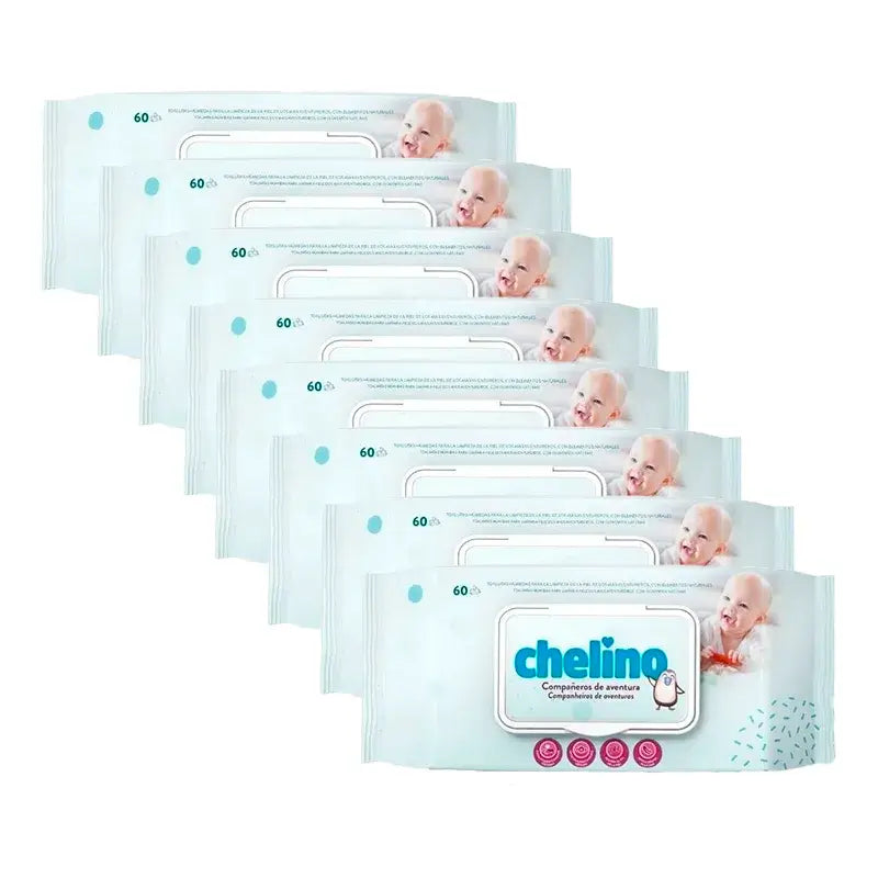 Chelino Baby Wipes , 8 x 60 units