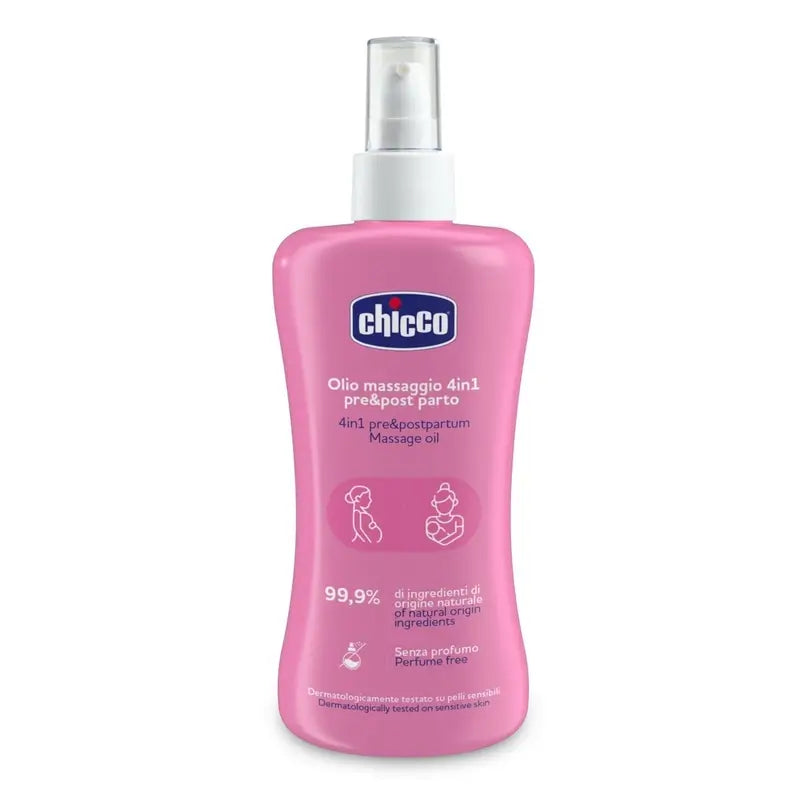 Chicco Pre-Postnatal Massage Oil 4In1 , 200 ml