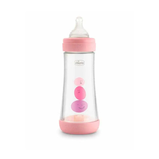 Chicco Biberón Perfect 5 +4 Meses Silicona Rosa 300 ml